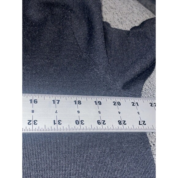 J.Crew Mens Sweater Medium Grey Wool Pullover Slim Preppy Academia Professor - Picture 5 of 10